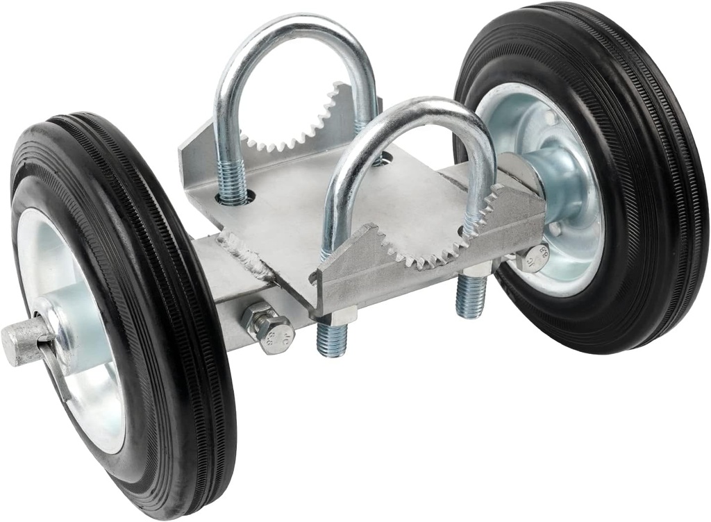 Heavy-Duty Steel Gate Wheel 6" Rubber Rolling Carrier for Driveway Chain Link Fence Parts Metal Tube Gates and More, Pack of 1