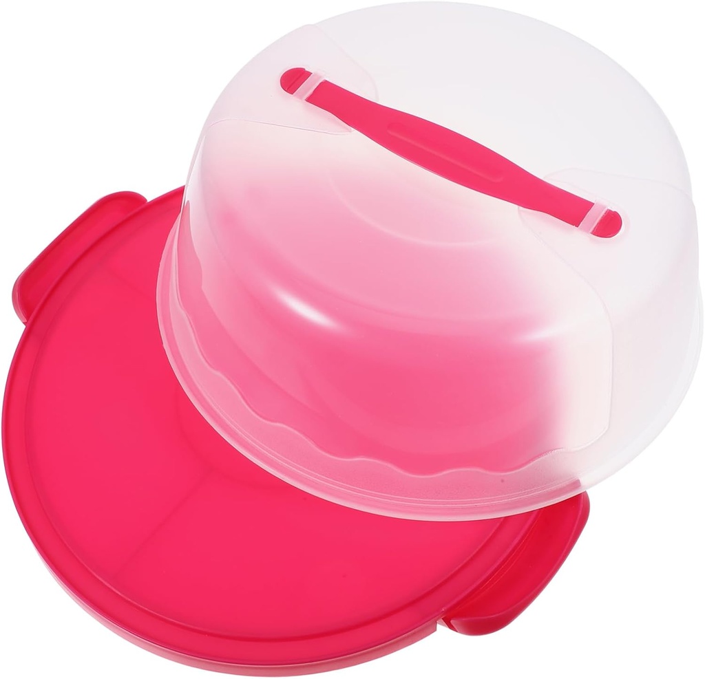 OUNONA Cake Carrier with Lid Handheld Cake Storage Box for Desserts Reusable Material Stylish Presentation for Parties and Events