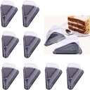STOBAZA 10pcs Black Triangle Cake Boxes Plastic Sandwich Packaging for Present Bakery Cakes Triangle Muffin Box for Desserts and Treats