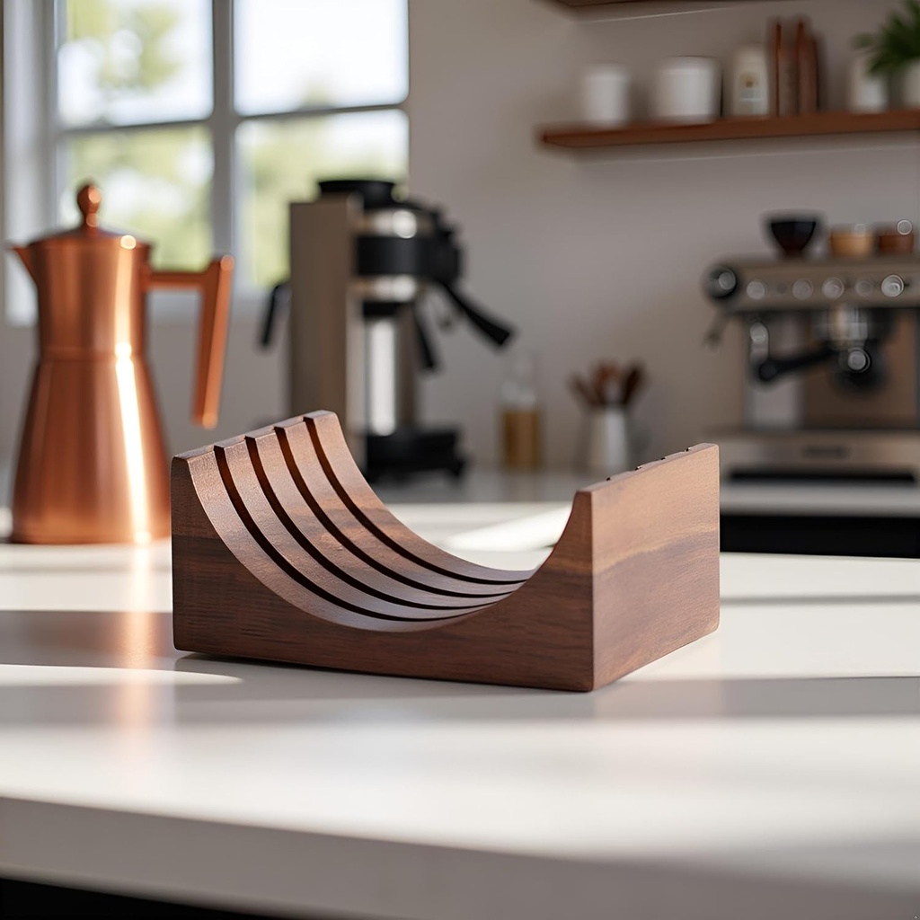 Espresso-Puck Screen Walnut-Stand Coffee Reusable Filter For Espresso-Portafilter Holder Wooden-Stand For 51/53/58mm Coffee Filter Screen Holder Coffee Machine Accessories