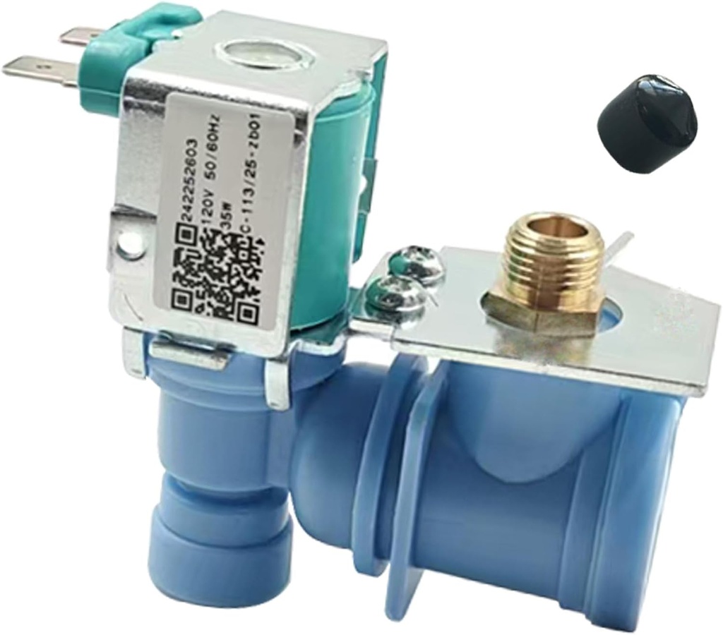 242252603 Refrigerator Ice Maker Water Inlet Valve, for Frigidaire kenmore Electrolux Icemaker Solenoid Valves, Replacement parts AP5671756 241803703 241803701 218475600 218720400 240380301 etc