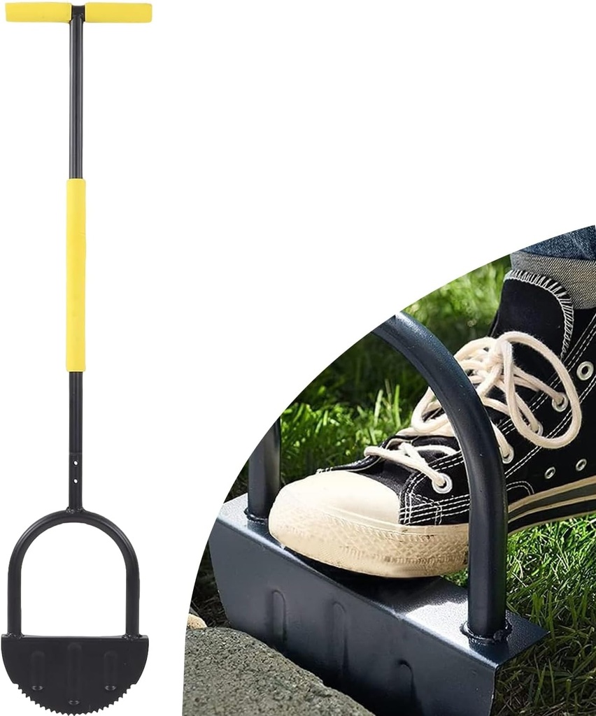 Edger Lawn Tool Saw-Tooth Edger 43-Inch Long Handled Sidewalk Grass Edger for Landscaping