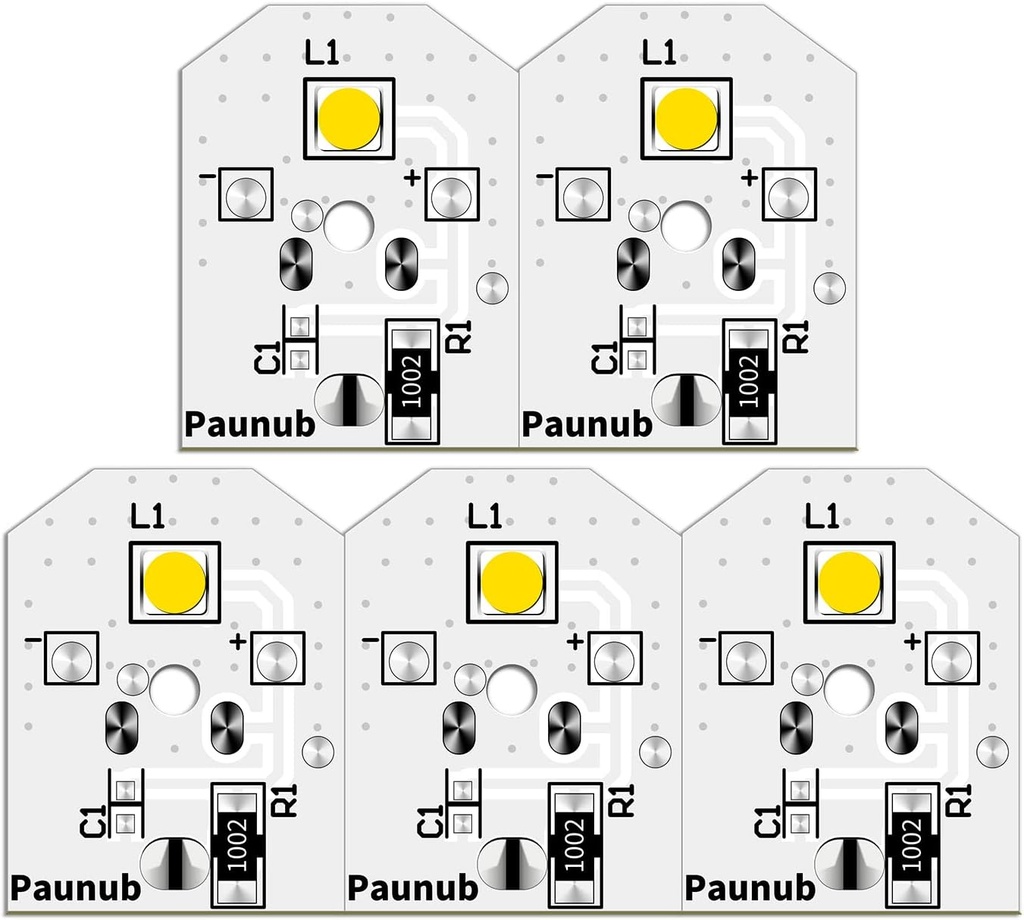 New Upgraded WR55X11132 Refrigerator Bulb Light Replacement Led Compatible WR55X25754 WR55X26486 WR55X30602 EAP12172918 4590213 AP6261806 PS12172918, No-Include Plastic Cover, Waterproof, 5PCS IN One