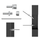 CKE 20 Pack Cable Railing Terminal Anchor, Upgrade T316 Stainless Steel 1/8" Invisible Cable Railing Hardware Kit, Hidden Cable Railings End Fittings for Cable Railing Corner Post &Wall Post, CR101