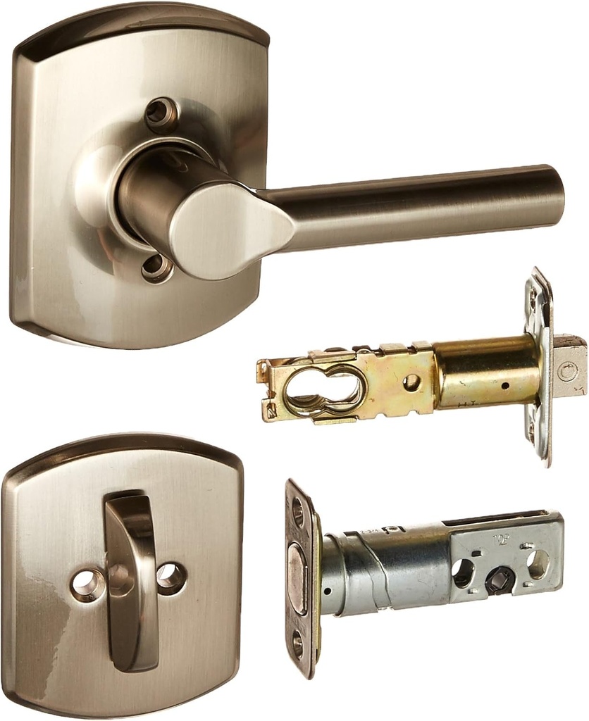 Schlage Lock Company F59BRW619GRW Broadway Lever Single Cylinder Interior Pack with Decorative, Satin Nickel