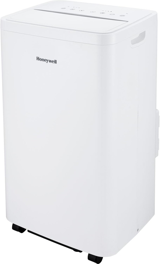 Honeywell 12,000 BTU Portable Air Conditioner for Bedroom, Living Room, Office, Kitchen, 115V, Cools Up to 550 Sq. Ft. with Remote Control, Dehumidifier and Fan, Quiet Operation, White