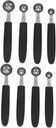 CHILDWEET 8pcs Ice Cream Scooper Scoop Cylindrical Ice Cream Fruit Spoons Stainless Steel Professional Scoop Melon Ball Maker for Watermelon Parties and Elegance
