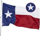 Homissor State of Texas 3x5 Feet Flag - Embroidered Sewn TX Flags Heavy Duty Outdoor Nylon Flags Vivid Color - Brass Grommets and 4 Stitch Hemming