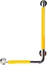 Safety Grab Bar，L-Shaped Bathtub Handrail, Safety Bathroom Grab Bar, Elderly Disabled Barrier-Free Handle, Anti-Slip Armrest for Shower Wall Corner/Yellow/Right5070Cm