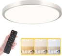 LED Flush Mount 13 Inch Ceiling Lights Fixture with Remote Control,Ceiling Lights Round,Dimmable 24W 2500LM 3000K-6500K Light Color Adjustable, Modern Ceiling Lamp for Kitchen Bedroom