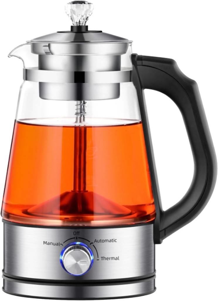 1.2L Electric Kettle Temperature Control - Automatic Tea Maker Machine with Tea Infuser, Steam Delicate Spray, Glass Tea Kettle & Hot Water Boiler, Extracting Loose Leaf Tea Coffee