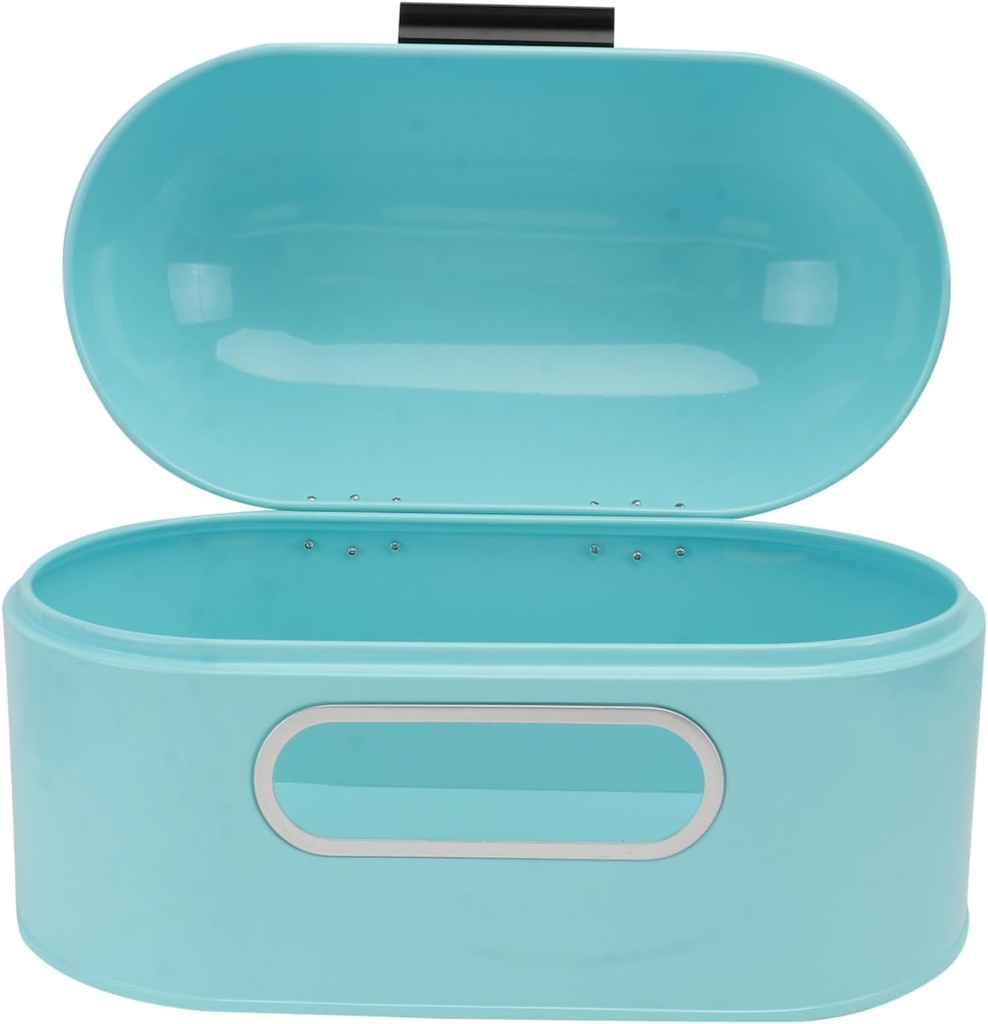 Ciieeo 1pc Sky- Metal Bread Box Visible Design for Kitchen Organization for Home Bakery and Shops Construction Keeps Bread Fresh