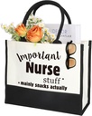 Reusable Canvas Tote Bag for Nurses - Fun Nurse Gifts for Appreciation or Graduation