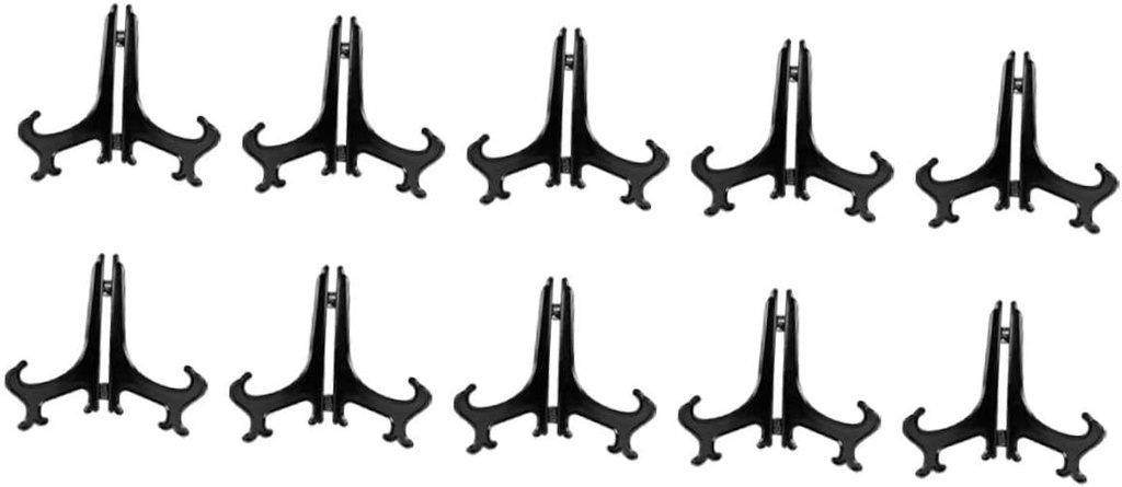 Mobestech 12pcs Plastic Display Stand for Tea Cakes Multi-functional Dish Rack Base Suitable for Showcasing Decorative Plates and Crafts