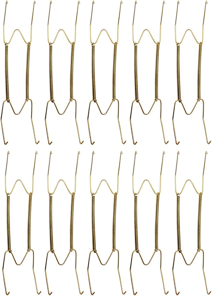 Wall Plate Hangers Cutlery Racks, Stainless Steel Decorative Wire Plate Hangers Holders with 10 Pieces Wall Hooks for Decorative Plates and Art,14in