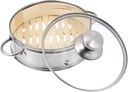 DOITOOL 1set Stainless Steel Food Steamer Lid Premium Household Steamer for Dumplings Buns Dim Sum and More Even Heat Distribution for Delicious Cooking