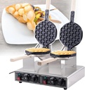 Bubble Waffle Maker, Home Egg Waffle Machine, 0-5min Timing, 50-250°C Temperature Control, Rapid Heating and Molding, No Experience Required, for Snack Street, Cake Shop,DoubleHead