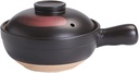 LIFKOME Stockpot Clay Cooking Pot Cookware Stovetop Chinese Style Traditional Cooking Casserole Style Rice Porridge Pot Clay with Single Handle Black L