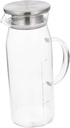 Heat Resistant Glass Water Pitcher Beverage Jug for Iced Tea Juice Cold Drinks Refrigerator Safe Cooling Container for Family Use and Entertaining
