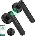 Fingerprint Door Lock, Smart Door knob, Biometric Door Lock, Bedroom Door knob with Code and App, Keypad Keyless Entry with Handle for Home Hotel Office Apartment