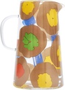 Generic ALIVEDESIGN Floral Heat-Resistant Glass Pitcher,34 Ounces -1000ml, Hot/Cold Water Jug, Juice and Iced Tea Beverage- Aesthetic Birthday Gifts, Standard, Brown, ALIVE010