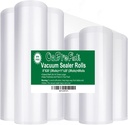 O2frepak 6Pack 8"x20'(3Rolls) and 11"x20' (3Rolls) Rolls Vacuum Sealer Bags Rolls with BPA Free,Heavy Duty Vacuum Sealer Storage Bags Rolls,Cut to Size Roll,Great for Sous Vide Cooking