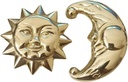Drawer Knobs Brass Sun Moon Decoration Knob Handles Fashion Dresser Knobs for Kitchen Bathroom Cabinet Door Drawer