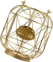 Ciieeo Coffee Storage Organizer Large Iron Capsule Holder Basket for Coffee Shop Modern Design Golden Finish