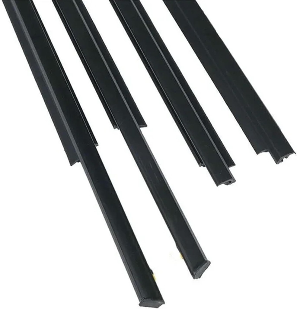 4Pcs Window Weatherstrips for 2004-2009 Side Door Window Outer Glass Rubber Belt Waterproof Trim Sealing
