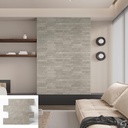 COLAMO Luxury 10 PCS Rock Grey Matte Faux Stone Peel and Stick Wall Tiles,Self Adhesive Brick for Accent Wall Tiles,Stick on Backsplash for Kitchen Living Room,Bedroom,Bathroom,Fireplace