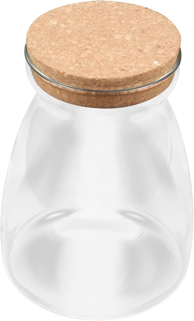 Cork Lid Glass Storage Jar Airtight Decorative Kitchen Container for Cookies Cereal Candy Glass Jars for Home Organization Kitchen Pantry