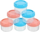 Kichvoe 6pcs Small Salad Dressing Container with Lids Portable Sauce Cups for Meal Prep for Condiments Outdoor Use and Lunch Boxes Capacity