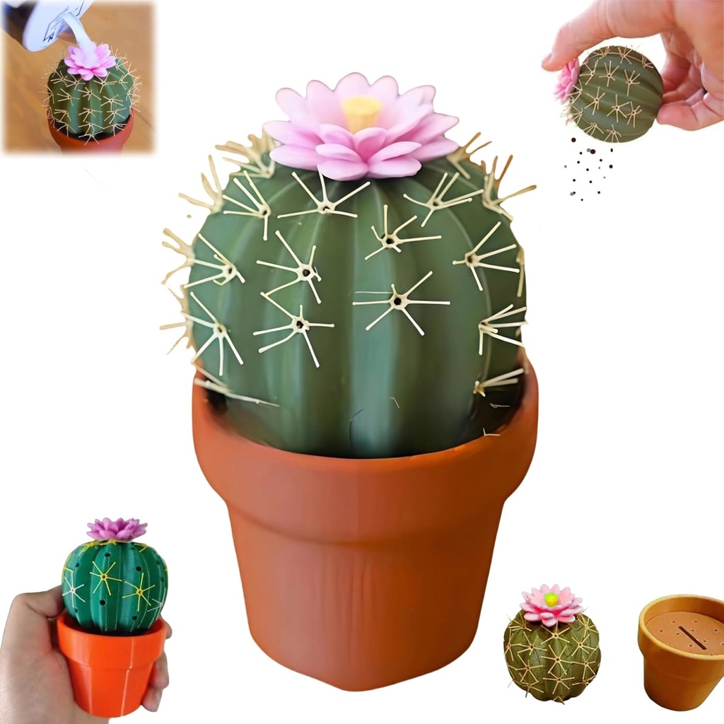 Cactus Salt and Pepper Shakers, 3D Printed Cactus Shape Salt and Pepper Shakers, Refillable Cute Mini Spice Dispenser for Kitchen, Dining Table, or Outdoor Use