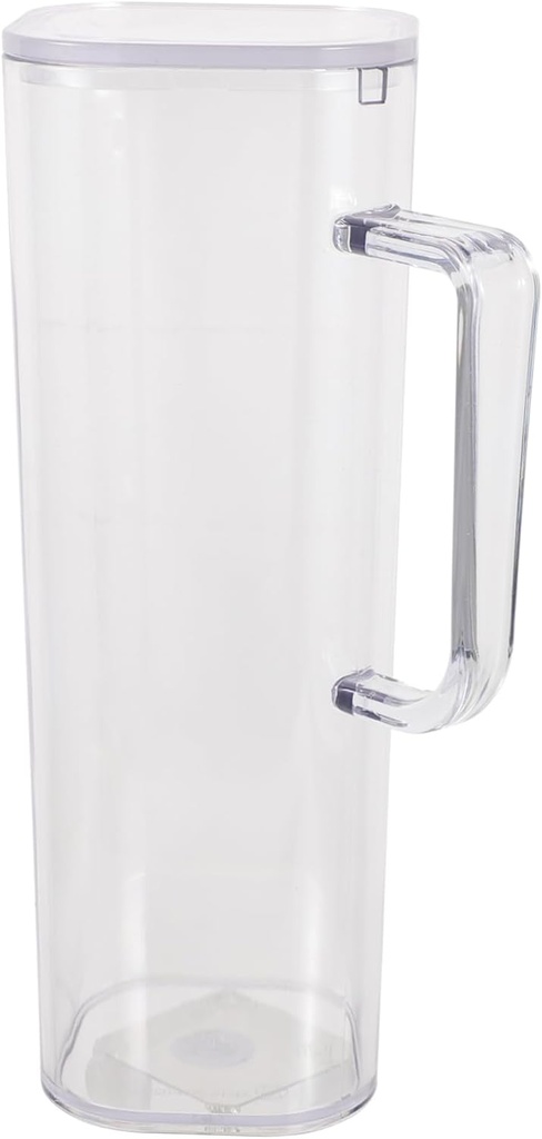 Clear Acrylic Water Pitcher with Handle Versatile Tea and Beverage Jug for Home Restaurant Bar Portable Heat Resistant Easy to Clean Suitable for Iced Tea Juice Cold Brew