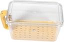 Bread Storage Container Lid Kitchen Fresh Box for Loaf and Buns Plastic Fridge Organizer for Vegetables and Grains 3L Capacity