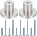 GORGECRAFT 10 Sets Silver Round Drawer Knob Metal Aluminum que Mushroom Solid Kitchen Cabinet Hardware Pulls Knobs Handle with Screws for Bathroom Cupboard Chest Door Furniture