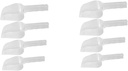 GLEAVI 2sets Multipurpose Food Scoops Long Handle Plastic Ice Cube Shovels for Kitchen Parties Buffets Ergonomic Design for and Cleaning and Functional 4pcs*2