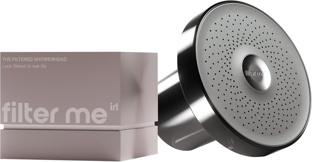 Filter Me IRL Filtered Shower Head - Removes Chlorine, Hard Minerals & Harmful Substances - Reduces Hair Fall, Acne & Breakouts - Improve Skin & Hair Health, Premium Water Pressure Showerhead | Chrome