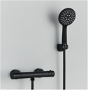 Thermostatic Shower Faucet Mixing Valve Thermostatic Faucet Shower Bathroom Combination Water Mixer Bathtub Faucet with Handle(Matte Black D)