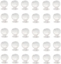 30 Pcs Clear Acrylic Diamond Shape Mini Metal Jewelry Box Gift Case Knobs Pull Handles