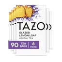 TAZO Dessert Delights Glazed Lemon Loaf Herbal Tea Bags, Aromatic Blend, Caffeine-Free, 90 Total Tea Bags (15ct - Pack of 6)