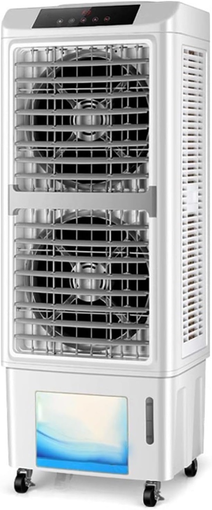 Portable Evaporative Cooler, 3 Speeds Swamp Cooler with Universal Wheel and Water Tank, Evaporative Air Cooler for Patio Yard Factory(55.5 * 40 * 140cm)