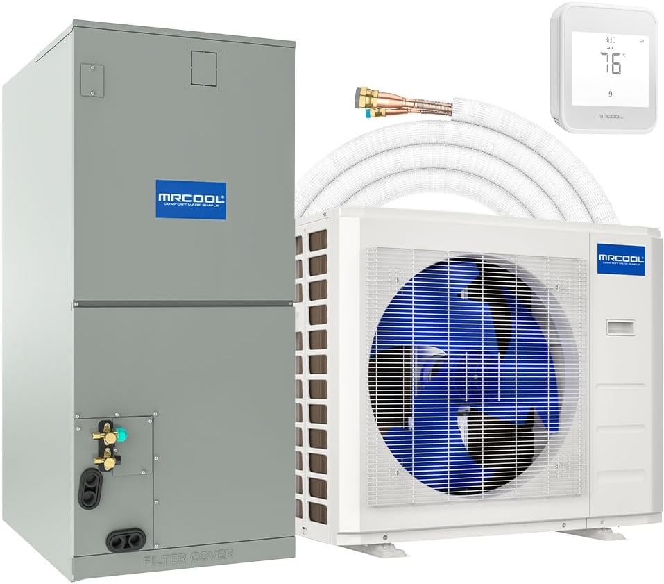 MrCool VersaPro 2.5 Ton 17 SEER2 Central Ducted Heat Pump Split System - Multiposition - R454B - 35ft Pre-Charged DIY Line Set Included