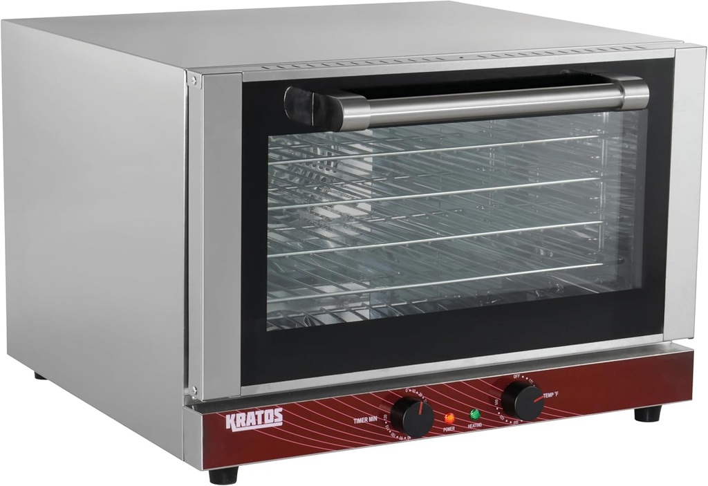 Kratos Commercial Oven, Half Size Electric Countertop Convection Oven, Holds Four Half Size Sheet Pans, 120V (29M-002)