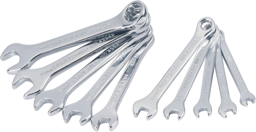 CRAFTSMAN Wrench Set, MM and SAE Combination, 10 Piece (CMMT42339)