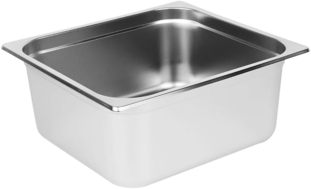 Soro Essentials- 2/3 Size 6" Deep Stainless Steel Anti-Jamming Steam Table Pan 24 Gauge- Chafer Food Pan Stackable Anti-Jam Steam Pans for Hotel Restaurant Supplies Party Buffet Event Catering