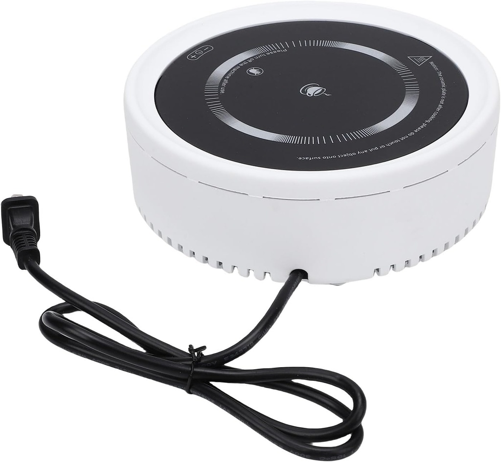 TOPINCN Electric Mini Stove Silent Small Ceramic Hot Plate for Boiling Water Making Coffee Fast Boiling Multifunctional with Auto Low Heat for Tea Soup Milk Hot Pot (US Plug)