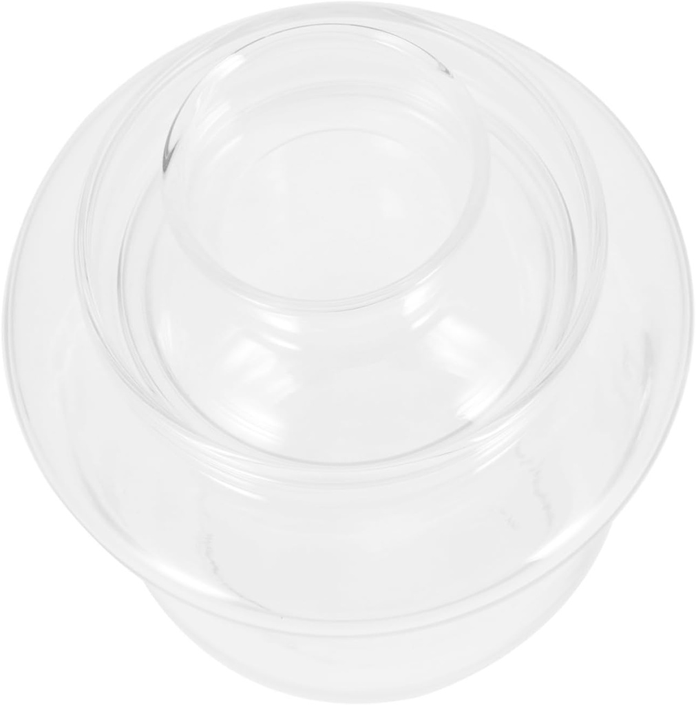 Zerodeko Heat-Resistant Glass Tea Warmer Set Lid Sturdy Borosilicate Glass for Home Use for Tea Sake and Wine