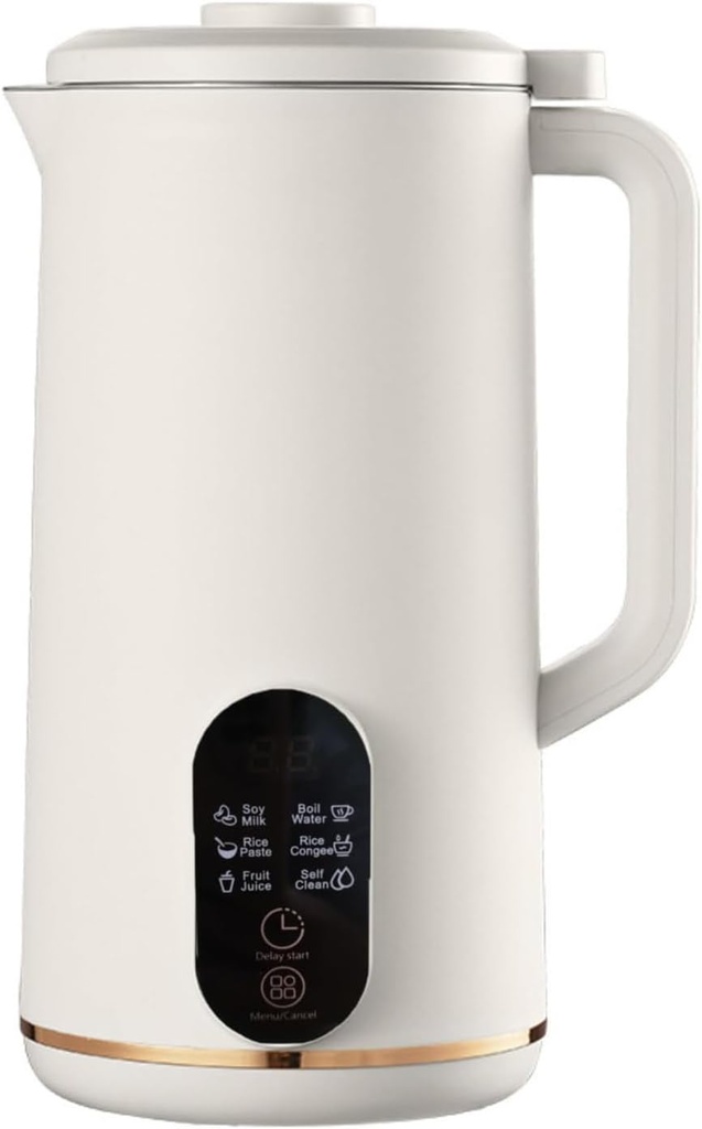 Nut Milk Machine, Small Household 650ML Fully Automatic Cooking and Filtering-Free Food Processor for Homemade Almonds, Oats, Coconuts, Soybeans,Ivory