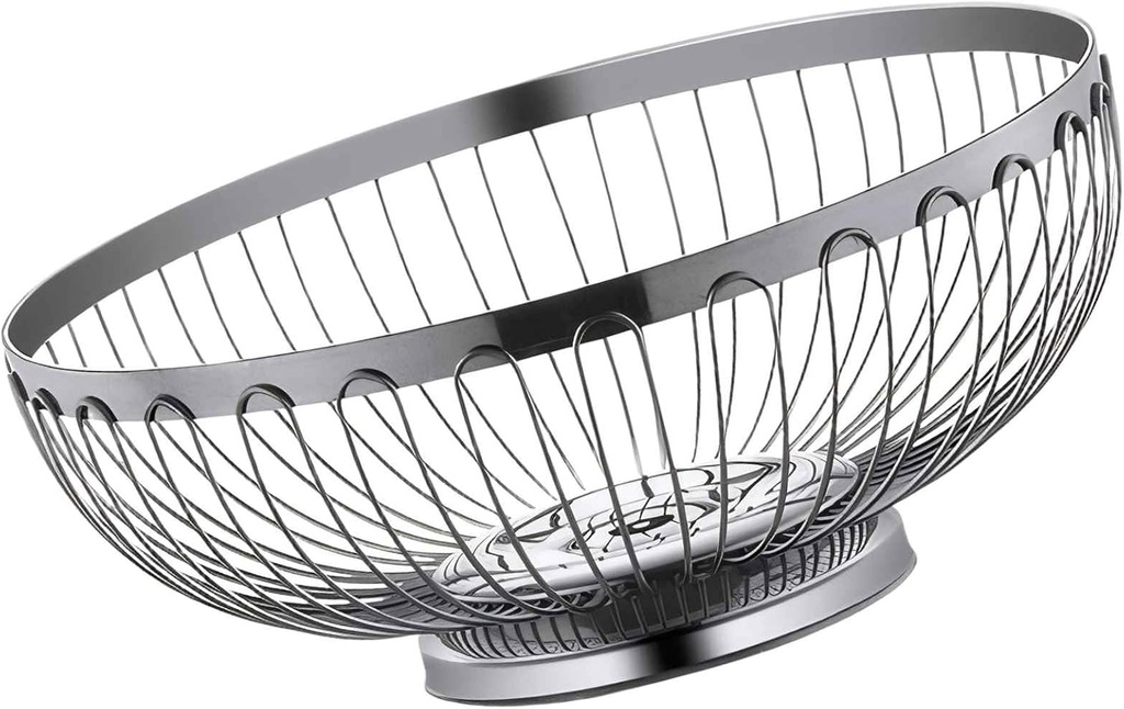 Stainless Steel Fruit Basket for Kitchen Counter or Wall Hanging Storage Large Capacity Wire Basket for Fruits Vegetables Drainage Design